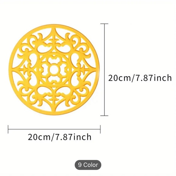 Silicone Trivets for Hot Dishes, 3 Pack Flexible & Durable Non-Slip Mats. New - Picture 6 of 8